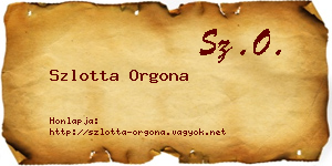 Szlotta Orgona névjegykártya
